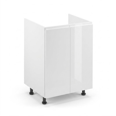 White glossy bathroom cabinet