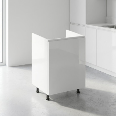 Mobile cabinet under the sink, white kitchen cabinet