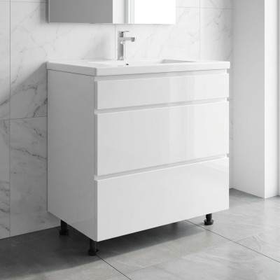 Mobile kitchen table with drawers