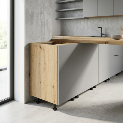 Mobile table with middle shelf for the kitchen