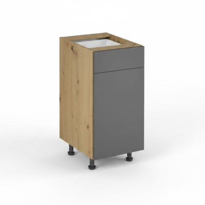 Mobile kitchen table with drawers and shelves