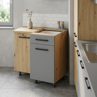 Kitchen furniture with doors and shelves