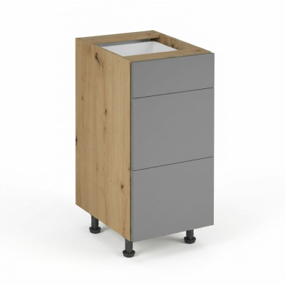 Kitchen cabinet with 3 drawers