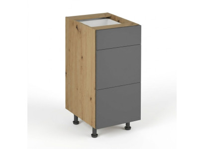 Mobile cabinet with drawers, kitchen furniture with 3 drawers
