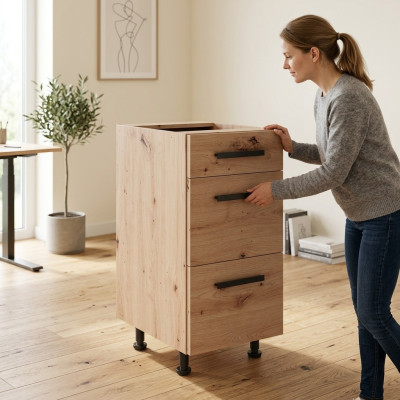 Mobile cabinet under sink with drawers, drawer cabinet, kitchen display cabinet