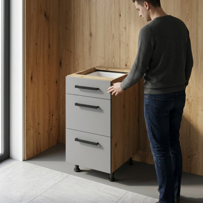 Pull-out cabinet with drawers, cupboard, kitchen furniture