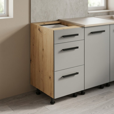 Pull-out cabinet with drawers, cupboard, kitchen furniture