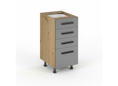 Independent kitchen cabinet with drawers