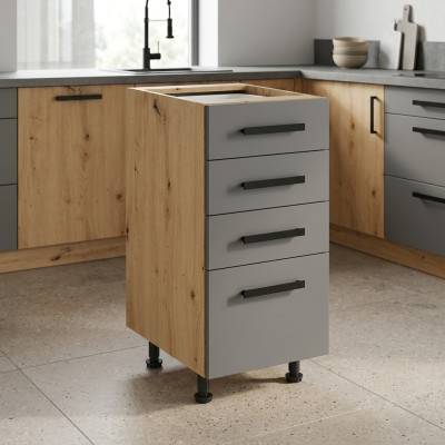Kitchen furniture with drawers
