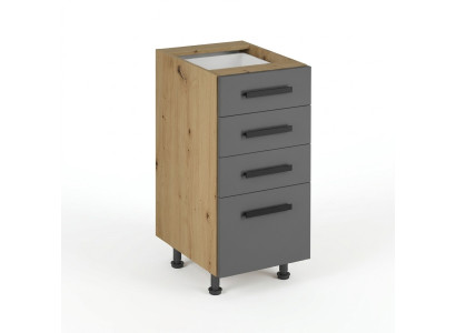 Kitchen furniture with drawers
