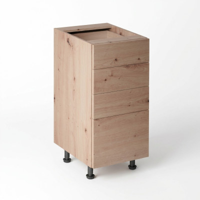 Nightstand under and in front of the kitchen