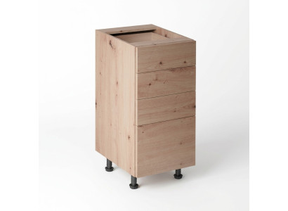 Nightstand under and in front of the kitchen