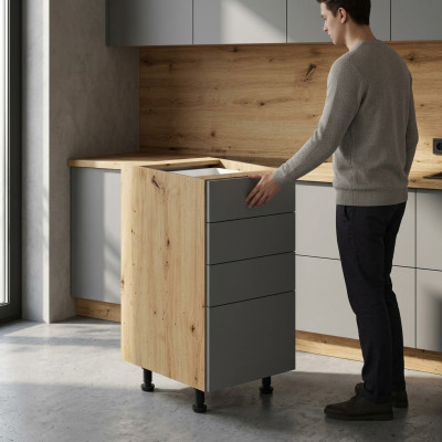 Mobile kitchen with drawers
