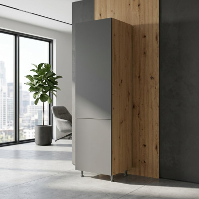 Kitchen cabinet with shelves, tall cabinet, double doors