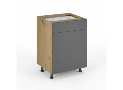 Mobile kitchen table with drawer and 2 shelves