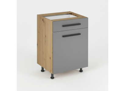Mobile kitchen with drawer and internal shelves