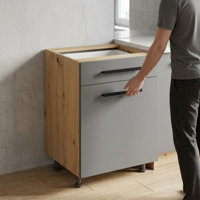 Multi-functional mobile table with drawer and shelves