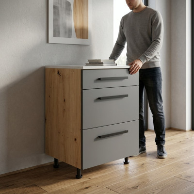 Komero 3-drawer kitchen cabinet