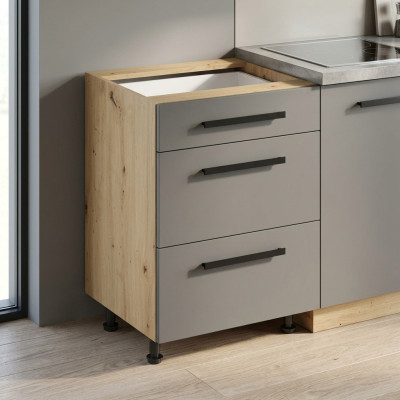 Komero 3-drawer kitchen cabinet