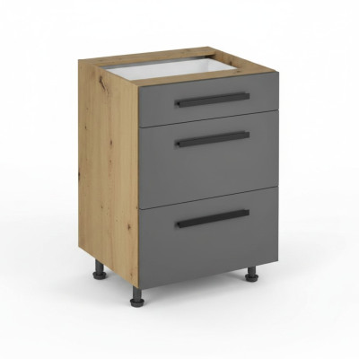 Komero 3-drawer kitchen cabinet