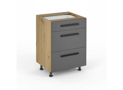 Komero 3-drawer kitchen cabinet