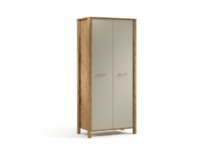 Pine wardrobe with rod