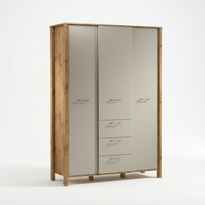 Wardrobe with hooks, shelves, and drawers