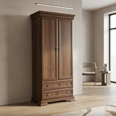 Puinen wardrobe with drawers and clothing door