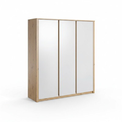 Modern textile wardrobe with two hooks