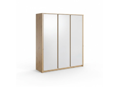 Modern textile wardrobe with two hooks