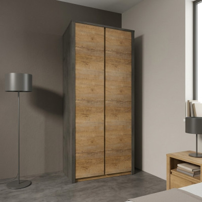 Textile wardrobe with hanger