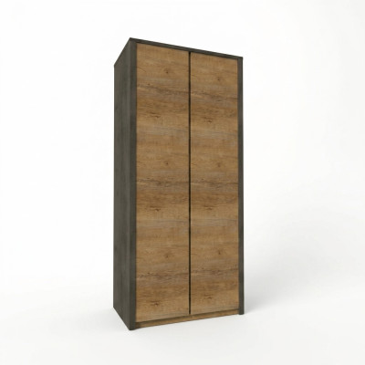 Textile wardrobe with hanger
