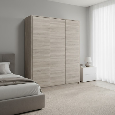 Multi-functional wooden bedroom wardrobe