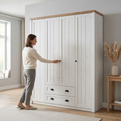 Kangaskaappi wardrobe with drawers and clothes door