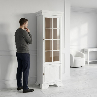 Vintage white display cabinet