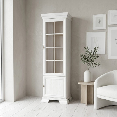 Vintage white display cabinet