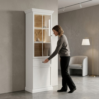 Glass-fronted display cabinet