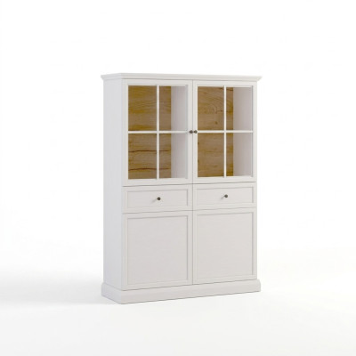 Kitchen display cabinet with 2 drawers