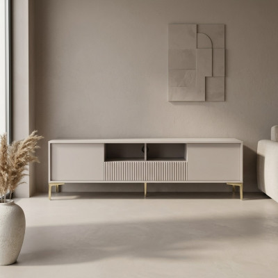 Modern stainless steel TV stand