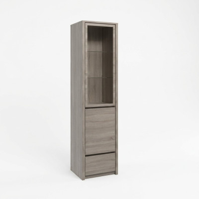 Modern elegant gray display cabinet