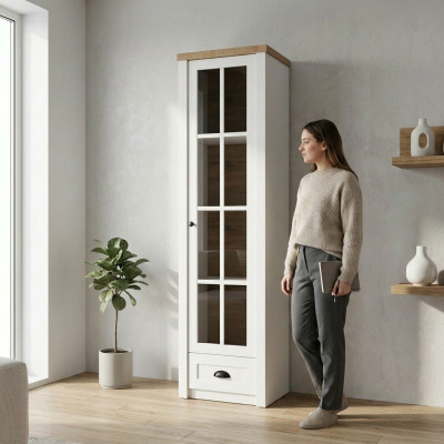 Modern white display cabinet