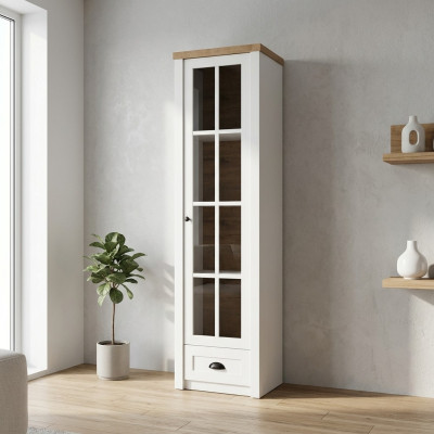 Modern white display cabinet