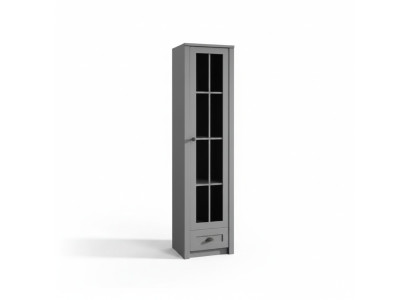 Modern and elegant gray display cabinet