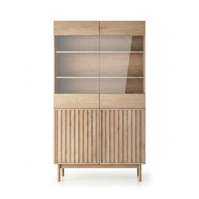 Puinen display cabinet with glass doors