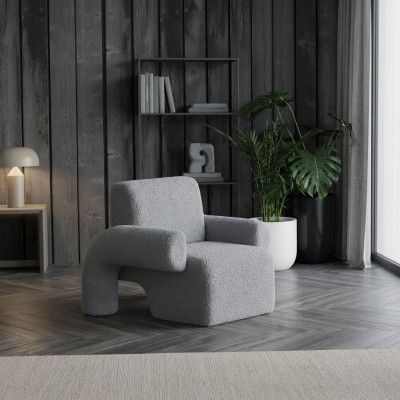 Modern armchair for warm decoration