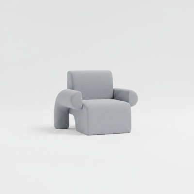 Modern armchair for warm decoration