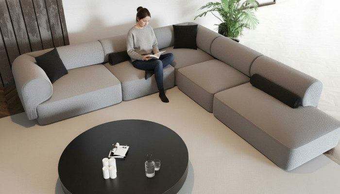 Modern and elegant corner sofa for the living room