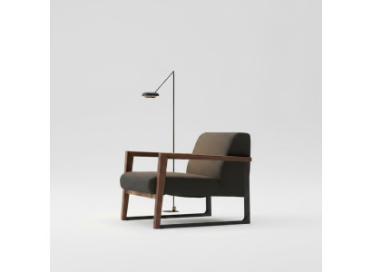 Modern upholstered armchair for a comfortable room