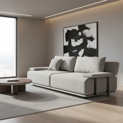3-seater Estetica sofa with detail-focused design