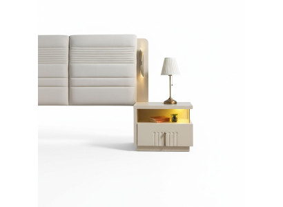 Modern bedside table with lighting
